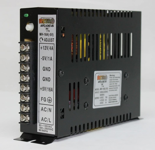 Retroarcade.us 16a Arcade Switching Power Supply, 133 Watt,