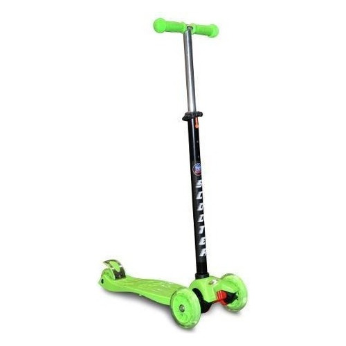 Patineta Scooter Micro Juguete Direccion Freno Luces Verde