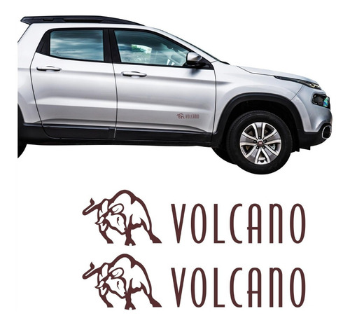 Kit Adesivo Emblema Porta Fiat Toro Volcano Toro01