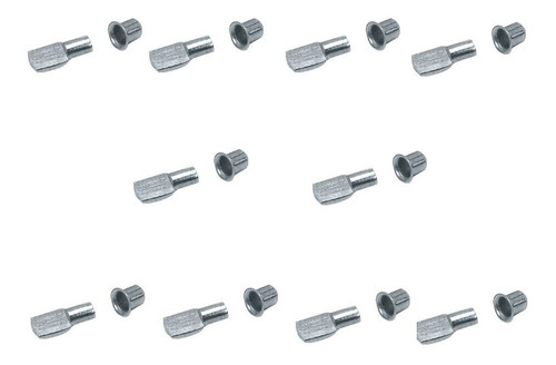 Imagen 1 de 2 de Pack De 10 Soportes Entrepaño Con Buje De Acero Mobile.