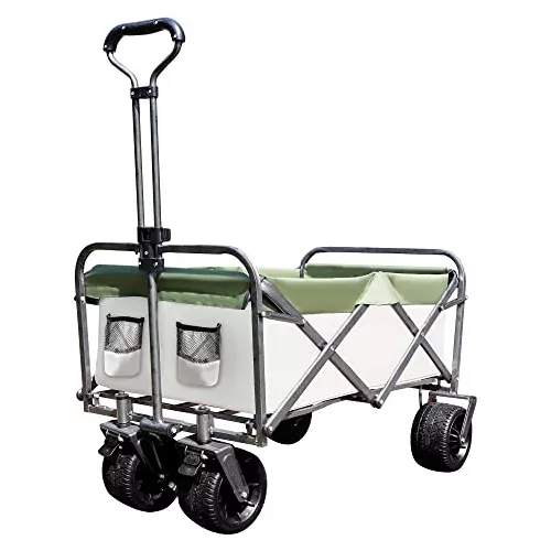 Carro plegable plegable, portátil de gran capacidad, carrito plegable todo  terreno, carrito utilitario resistente para comestibles, playa, jardinería