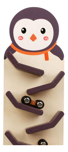 Rampa Para Automóvil De Madera Juguete Patrón De Pingüino