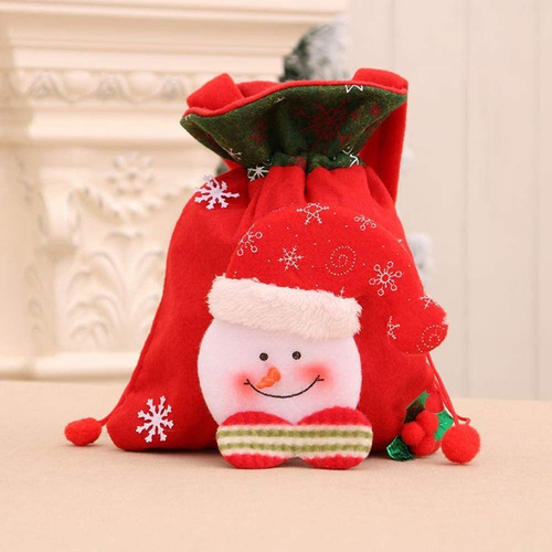 4pcs Bolsas Navidad Bolsas Dulces Con Cordón Bolsas Regalo
