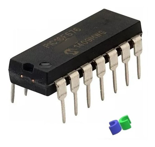 10pç - Microcontrolador Pic16f676-i/p / Pic16f676 / Dip-14