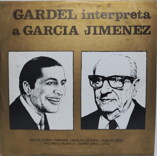 Carlos Gardel  Gardel Interpreta A Garcia Jimenez Lp Nm