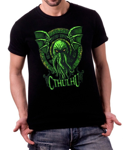 Imagem 1 de 1 de Camiseta Cthulhu Lovecraft - Malha 100% Algodão