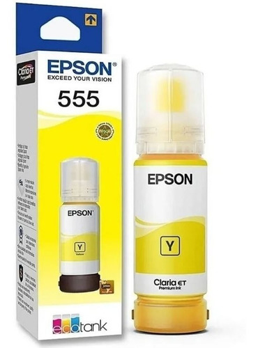 Tinta Epson T555 Amarilla Multifuncional L8180 L8160 Fotogra