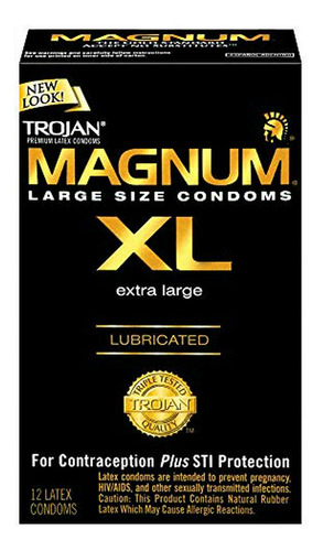Preservativos Látex Premium Trojan Magnum Xl 12 Unidades