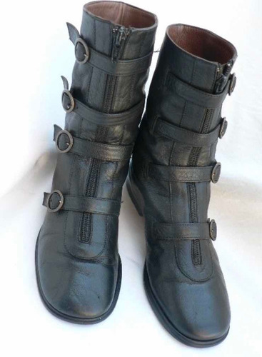 Bota Borcego Borceguí Muchas Hebillas 37 Febo