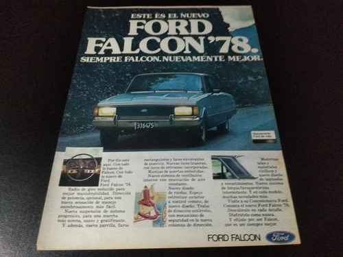 (pa524) Publicidad Clipping Ford Falcon * 1978