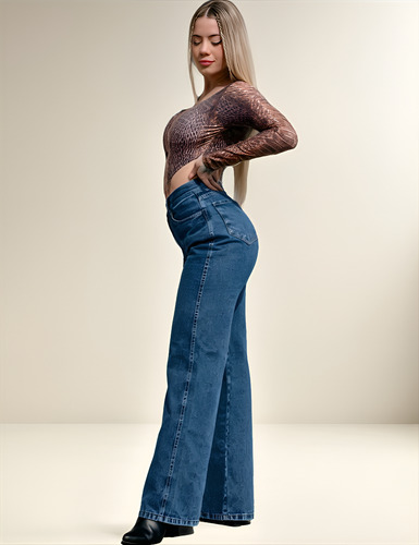 Jeans Mujer Wide Leg Modelos Exclusivos Tedencia !!