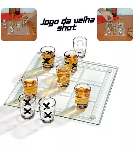 Jogo da Velha com Copos de Tequila Shot - Gorila Clube