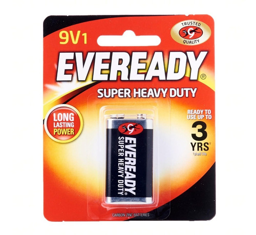 Bateria 9v Eveready 1222  Pila 9v Zinc Carbon Tester Handy 