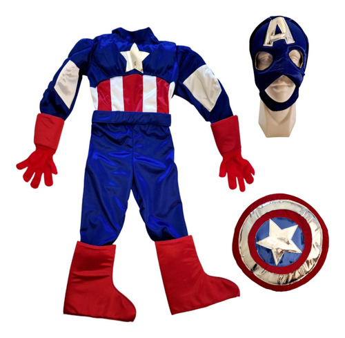 Disfraz Estilo Capitán America Para Niño