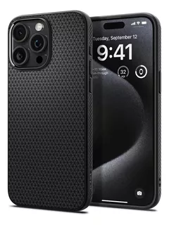 Case Spigen Liquid Air Para iPhone 15 Pro 6.1 Mate Black