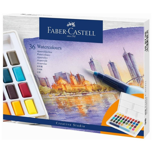 Faber-castell Creative Studio - Set 36 Acuarelas Con Pincel