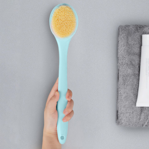 Cepillo Corporal De Mango Largo Con Cerdas Suaves Para Baños