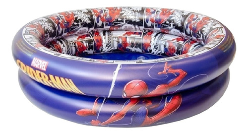 Piscina Inflável redondo Etitoys Spiderman 37L azul-escuro sacola