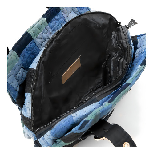 Bolsa Feminina Giulianna Zinnia Patchwork Giulianna Fiori Cor Zinnia Azul