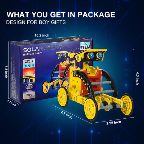 Kit De Robot Solar Sapiludo 12 En 1 Para Experimentos De Con
