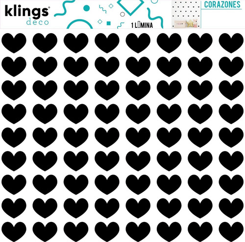 Imagen 2 de 2 de Vinilos Decorativos Corazones Trama Corazoncitos