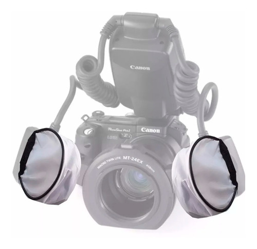Difusor Para Flash Twin Nikon Canon Yongnuo Universal 2 Pçs