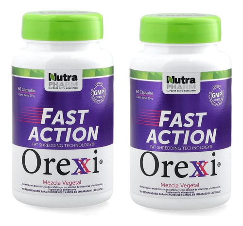 2 X Orexxi Fast Action - Reducción Peso Sin Efecto Rebote