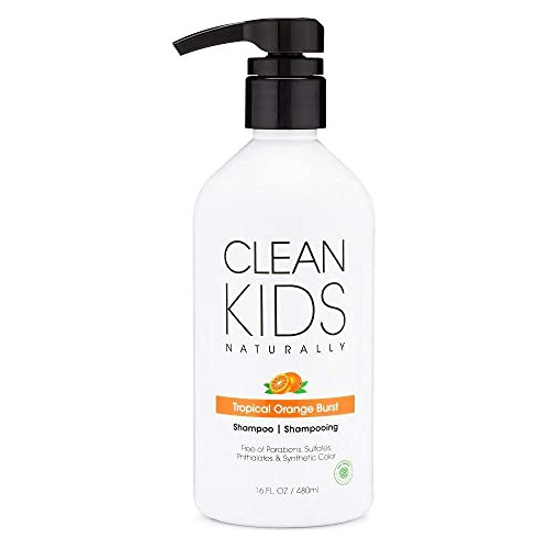 Shampoo Natural Infantil Naranja Tropical, 16 Oz