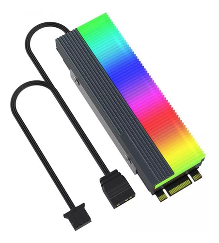 Disipador De Calor Para Disco Duro M.2 Nvme Sata Rgb 