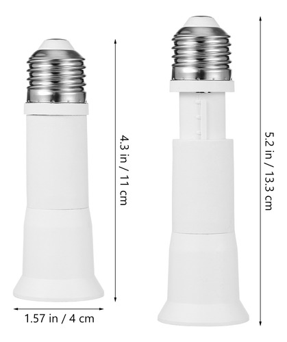 Extensor De Bombilla Con Base E27, 2 Unidades