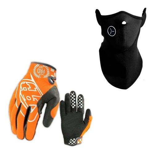 Guantes Motocross Troy Lee Design Cross Enduro + Mascara Fas