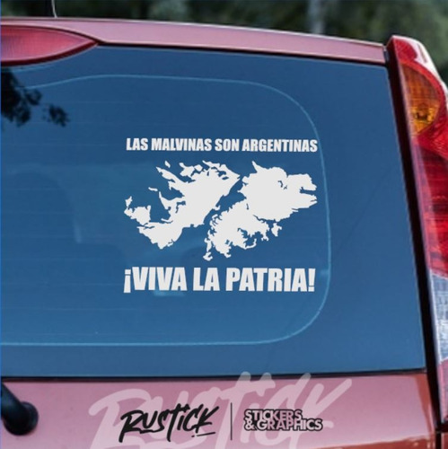 Calco Malvinas Argentinas Viva La Patria 30cm Varios Colores