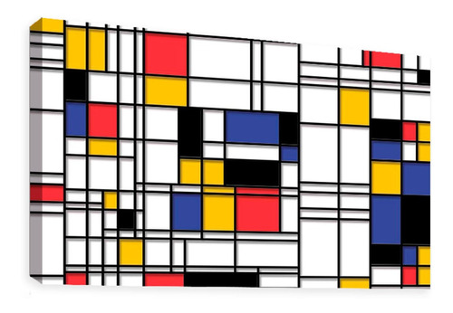 Cuadro Decorativo Canvas Moderno Mondrian