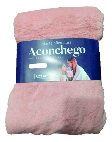 Manta De Microfibra King Aconchego Rozac Rosa