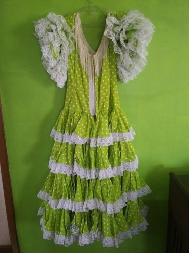 Vestido De Flamenco Verde Manzana