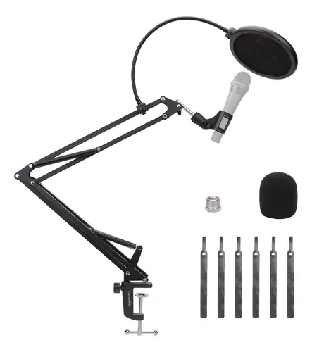 Soporte Básico De Micrófono Ajustable, Filtro Pop, Parabrisa