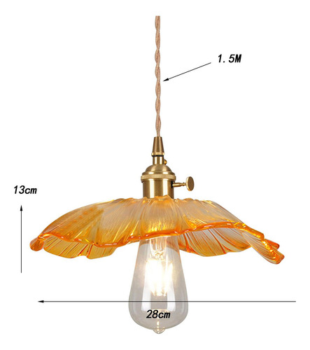 Lámpara Colgante Moderna, Lámpara Colgante Led, Naranja