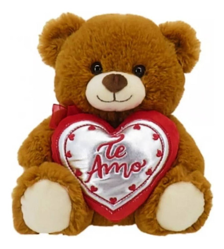 Oso De Peluche Con Corazón Te Amo Importado Cute Marrón 