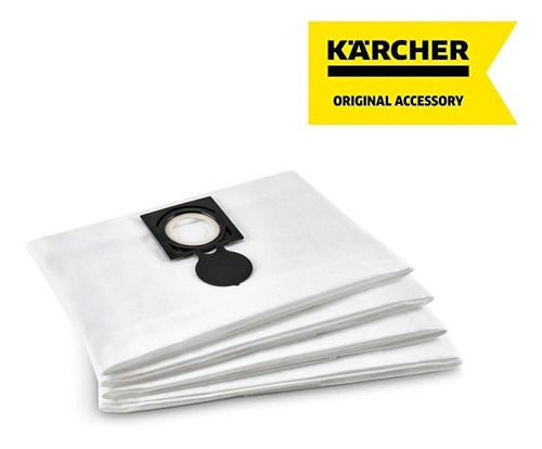 Bolsas De Repuesto Wd1 4 Unidades Fieltro Karcher, Original