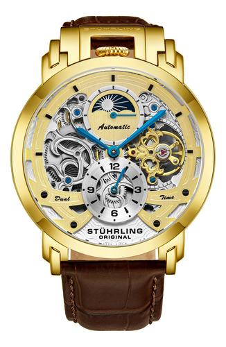 Relógio Stuhrling Original Menai Dual Time Automatic 47 Mm