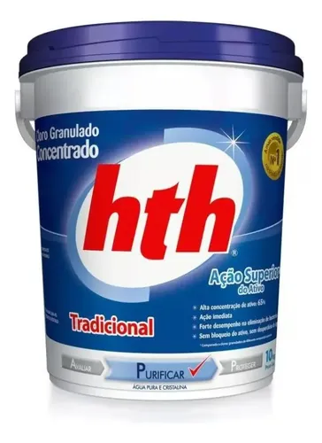 Cloro Granulado Hipoclorito Tradicional - 10 Kg - Hth