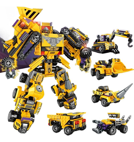 Juego De Bloques De Construcción Robóticos 6 En 1: Juguetes
