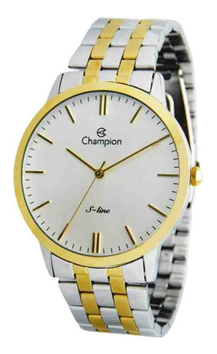 Relógio Champion Prata E Dourado Cn21103s Cor Do Fundo Branco