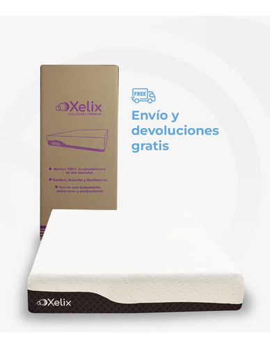 Colchón Crocus Queen Memory Foam En Caja, Confort Suave