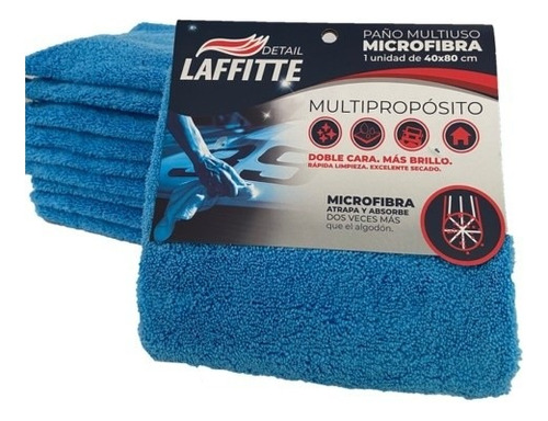 Laffitte Pack 10 Microfibra 40x80 Multiuso Absorbente Detail