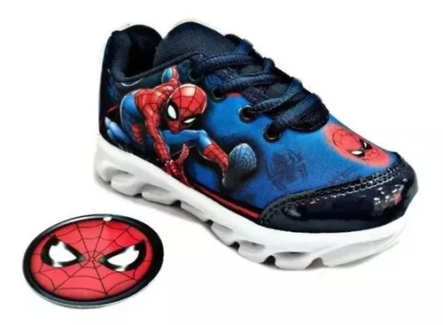 Zapatillas Niños Hombre Araña Spiderman Con Luces