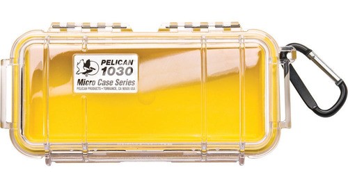 Pelican 1030 Micro Case (clear Yellow With Colored Lining)