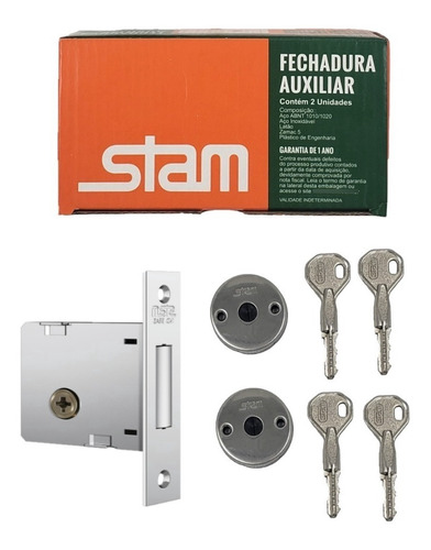 Fechadura Segurança Trava Tetra Stam 1004 4 Chaves 1pc