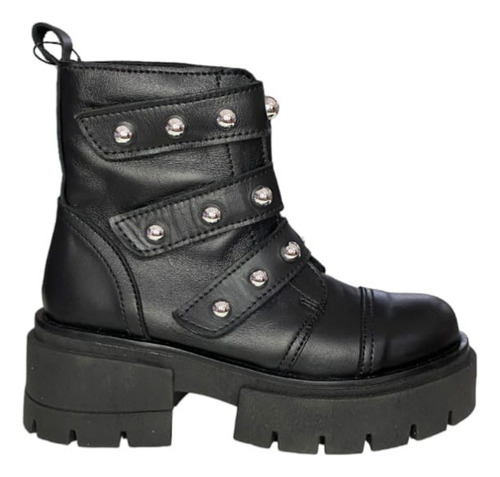 Bota Borcego Chiara Cuero Vacuno Negro Winndia 