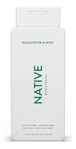 Native Body Wash Eucalipto Y Menta 532ml (18 Oz) Importado